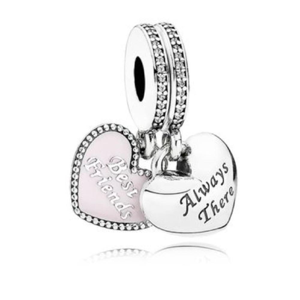 Genuine Retired PANDORA Best Friends Hanging Charm; 791950CZ
